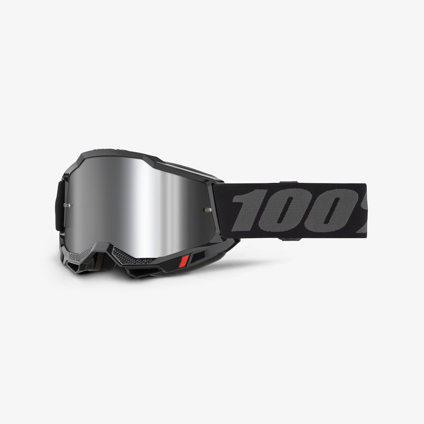 Maschera 100% ACCURI 2 Nero Schermo Silver Mirror