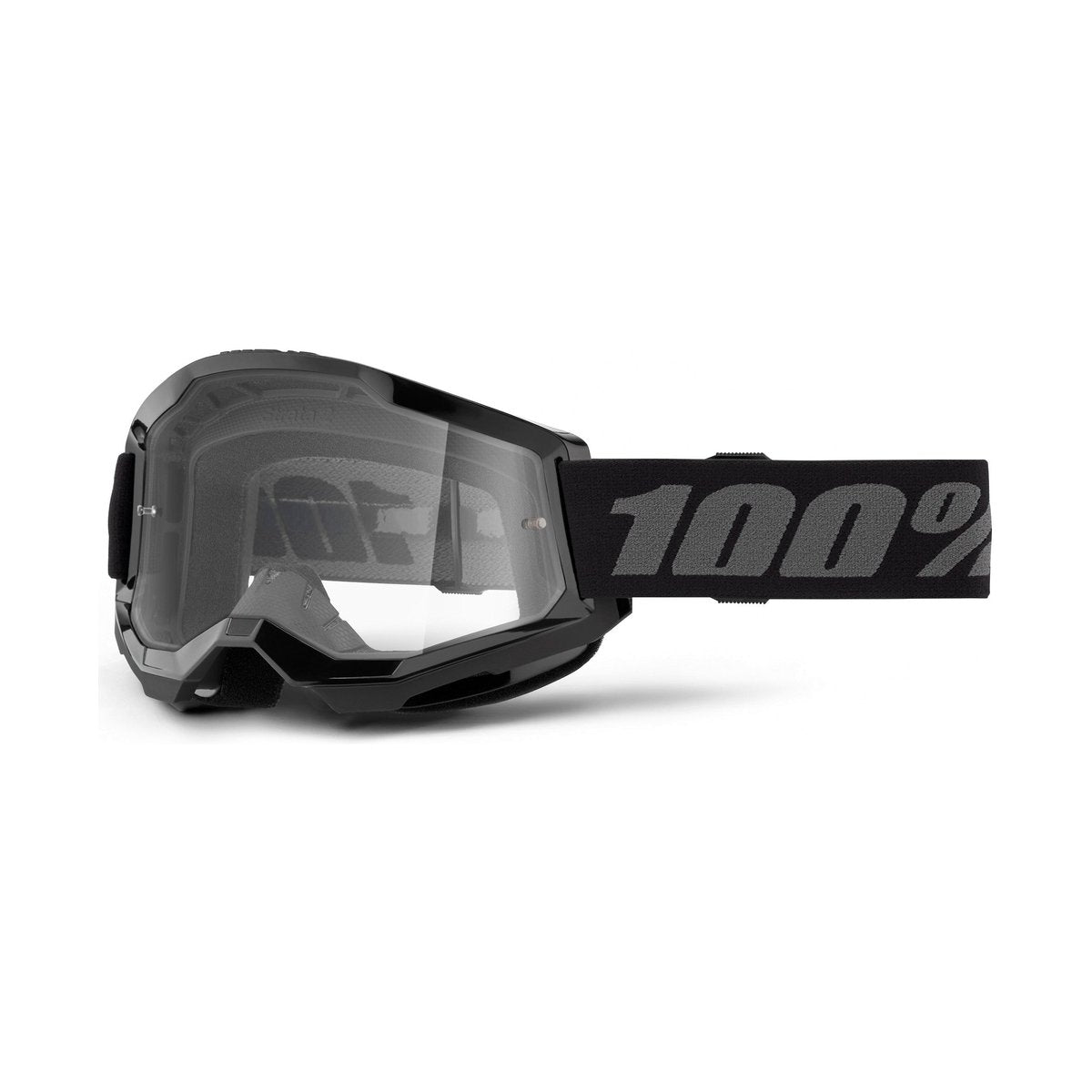 Maschera 100% STRATA 2 Junior Nero Lente Chiara