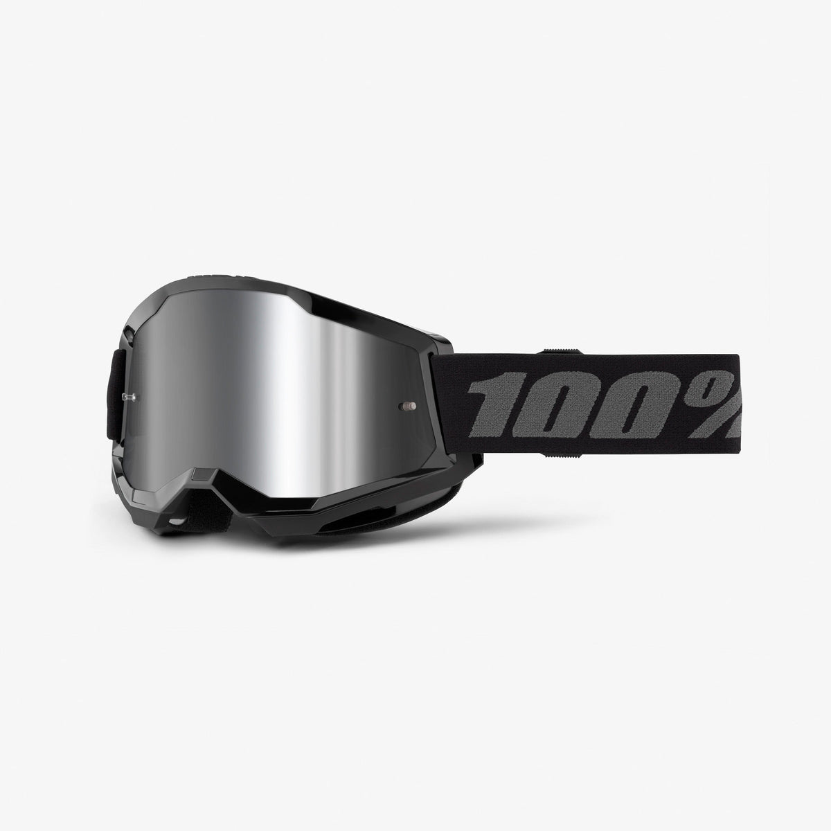 Maschera 100% STRATA 2 JUNIOR Nero Schermo Silver Mirror