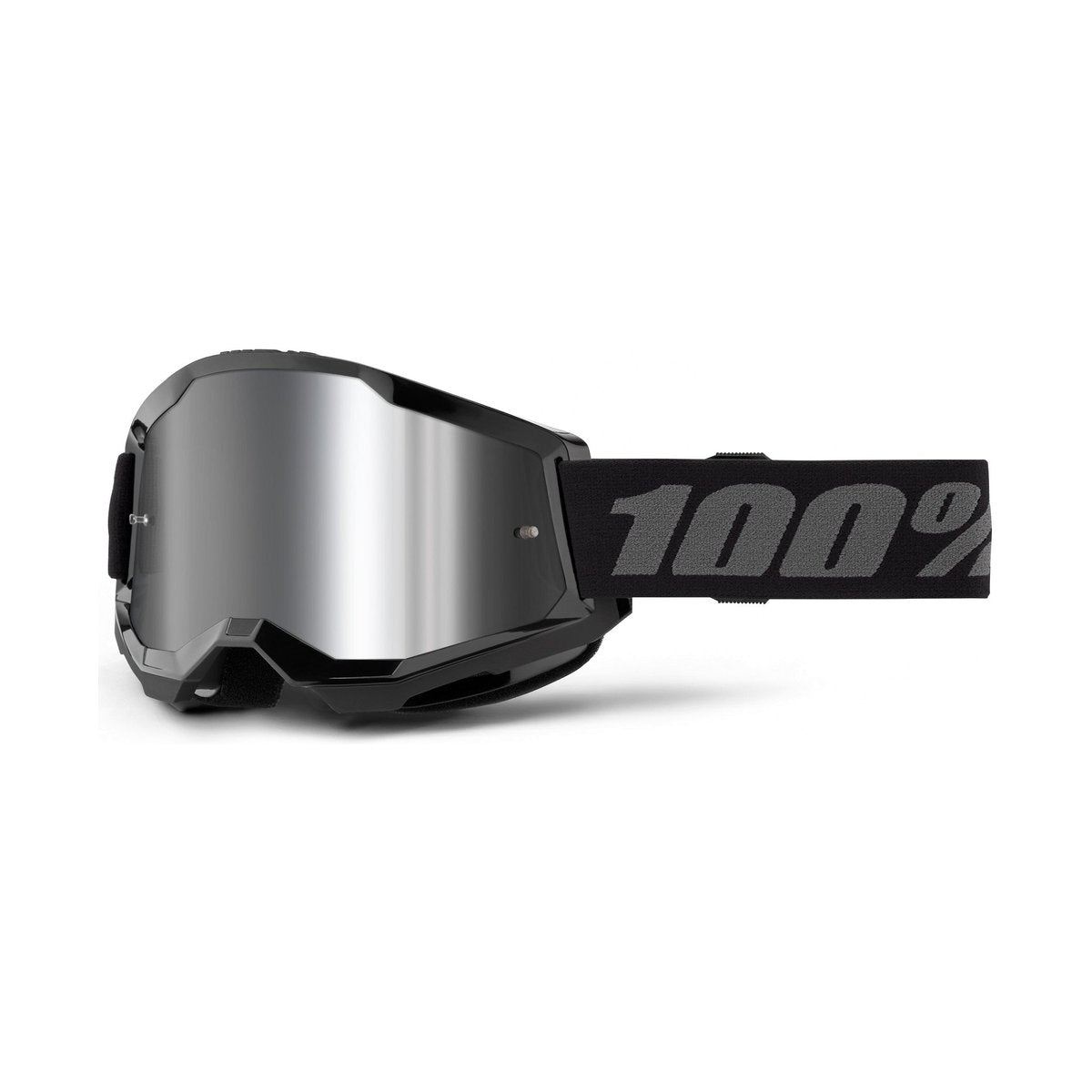 Maschera 100% STRATA 2 Junior Nero Lente Silver Mirror