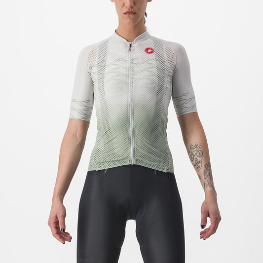 Maglia a manica corta Donna CASTELLI CLIMBER'S 2.0 W Grigio/Verde