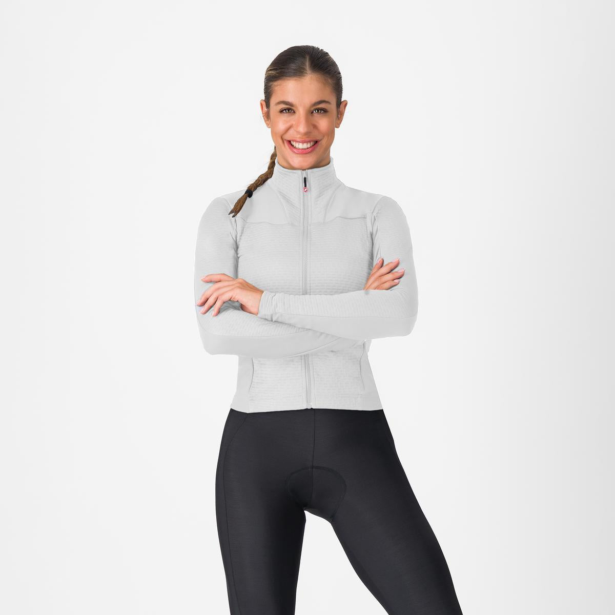 Maglia CASTELLI SFIDA 3 Donna a maniche lunghe Grigio