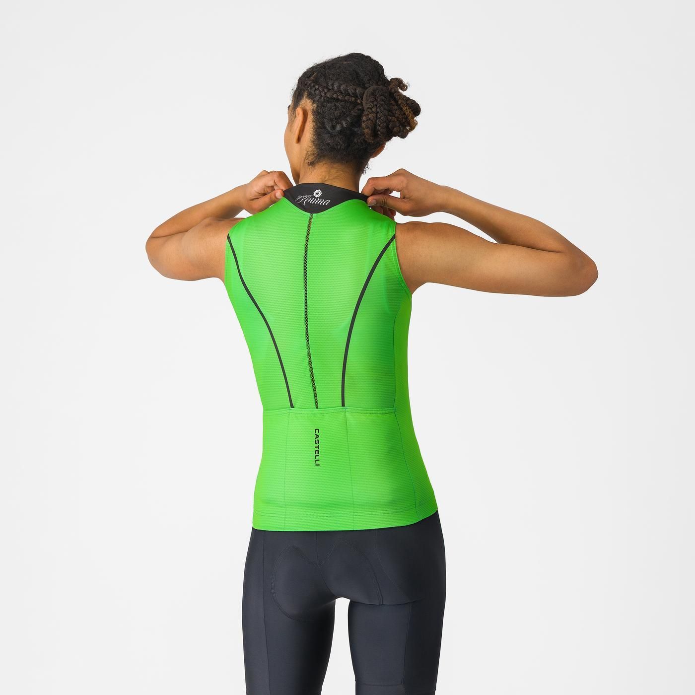 Maglia senza maniche CASTELLI ANIMA FLOW Donna Verde