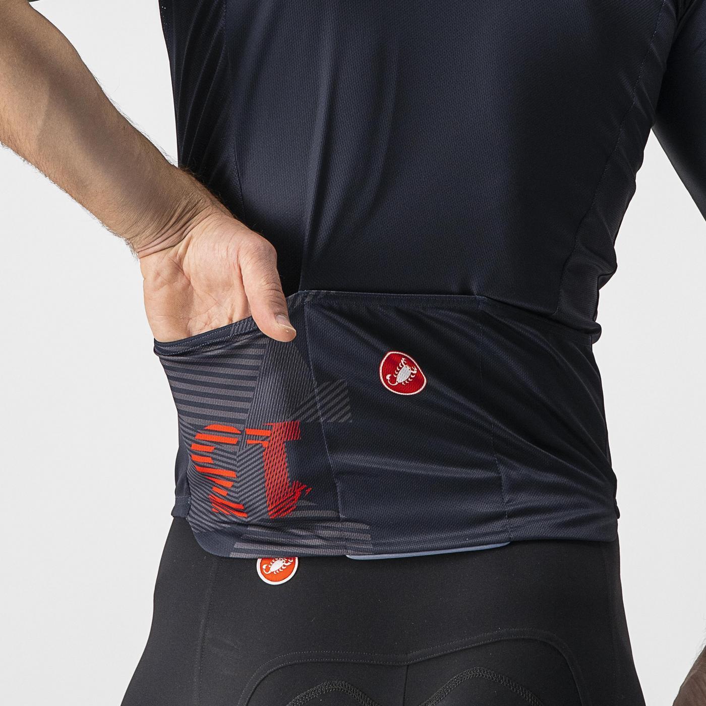 CASTELLI 13 SCREEN Maglia a maniche corte blu/rosso