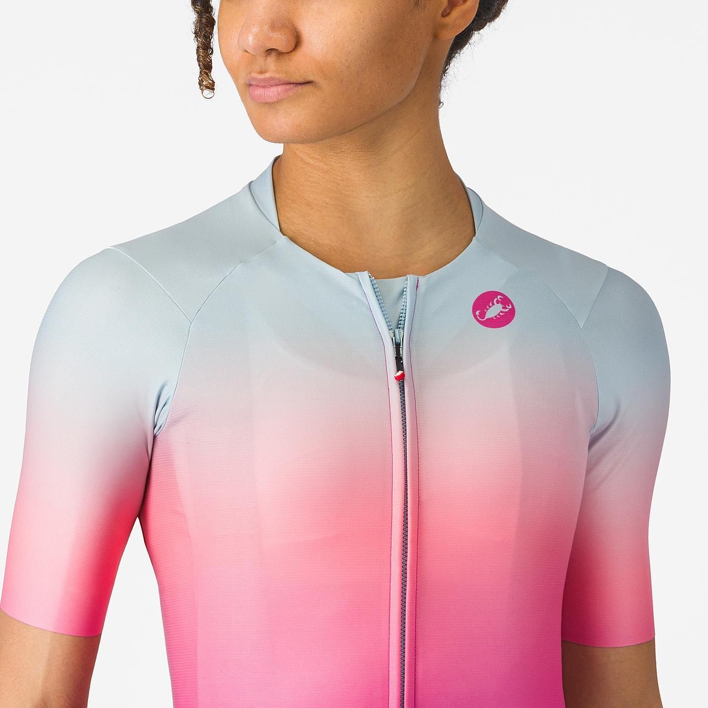 Maglia CASTELLI UPF donna a manica corta rosa