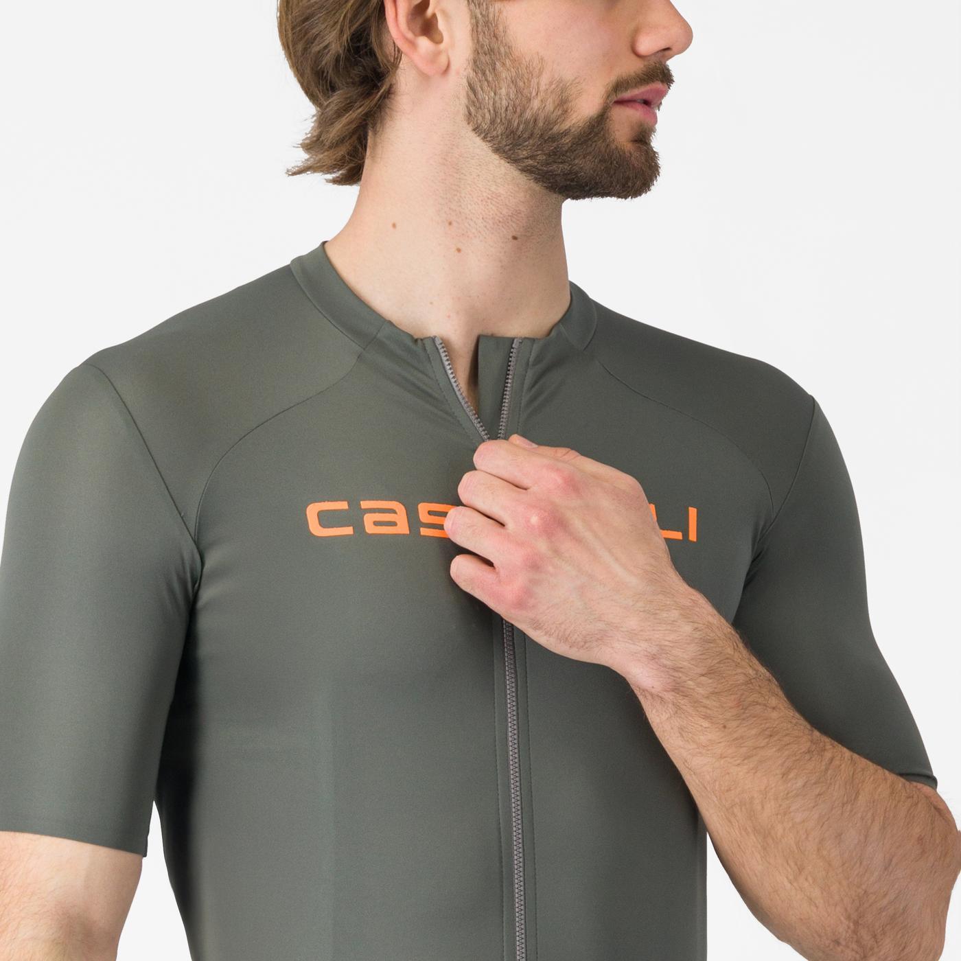 Maglia CASTELLI PROLOGO LITE a manica corta Grigio/Arancione