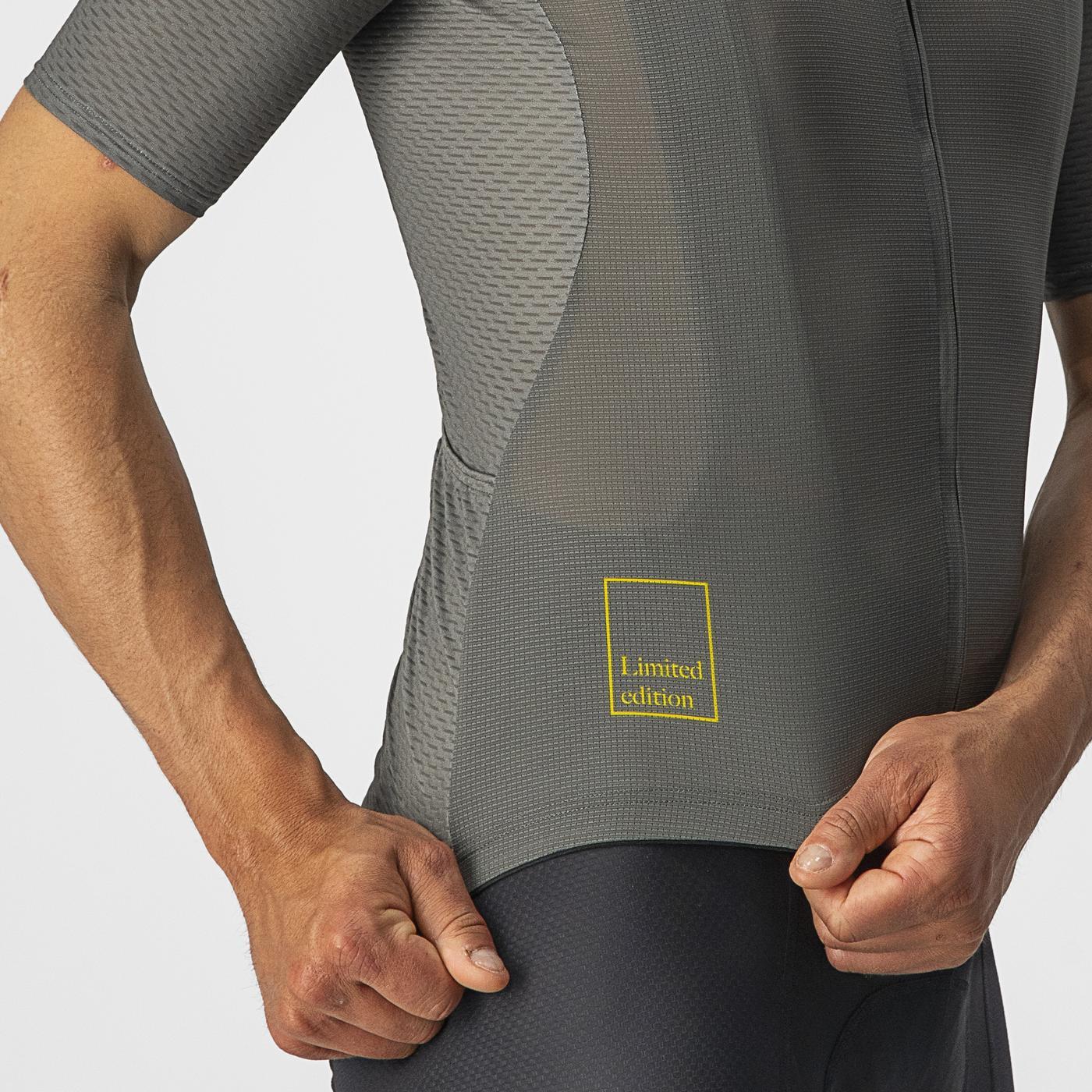 Maglia a maniche corte CASTELLI BREATHE ATTACK Grigio Verde