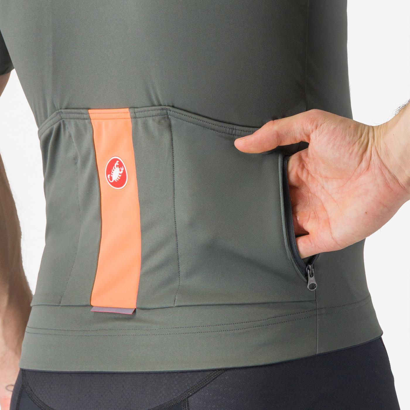 Maglia CASTELLI PROLOGO LITE a manica corta Grigio/Arancione