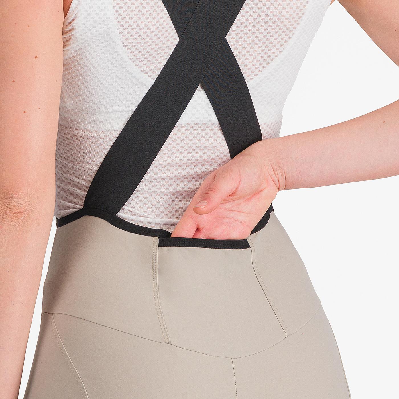 CASTELLI ESPRESSO W DT Donna Beige Bib Tight