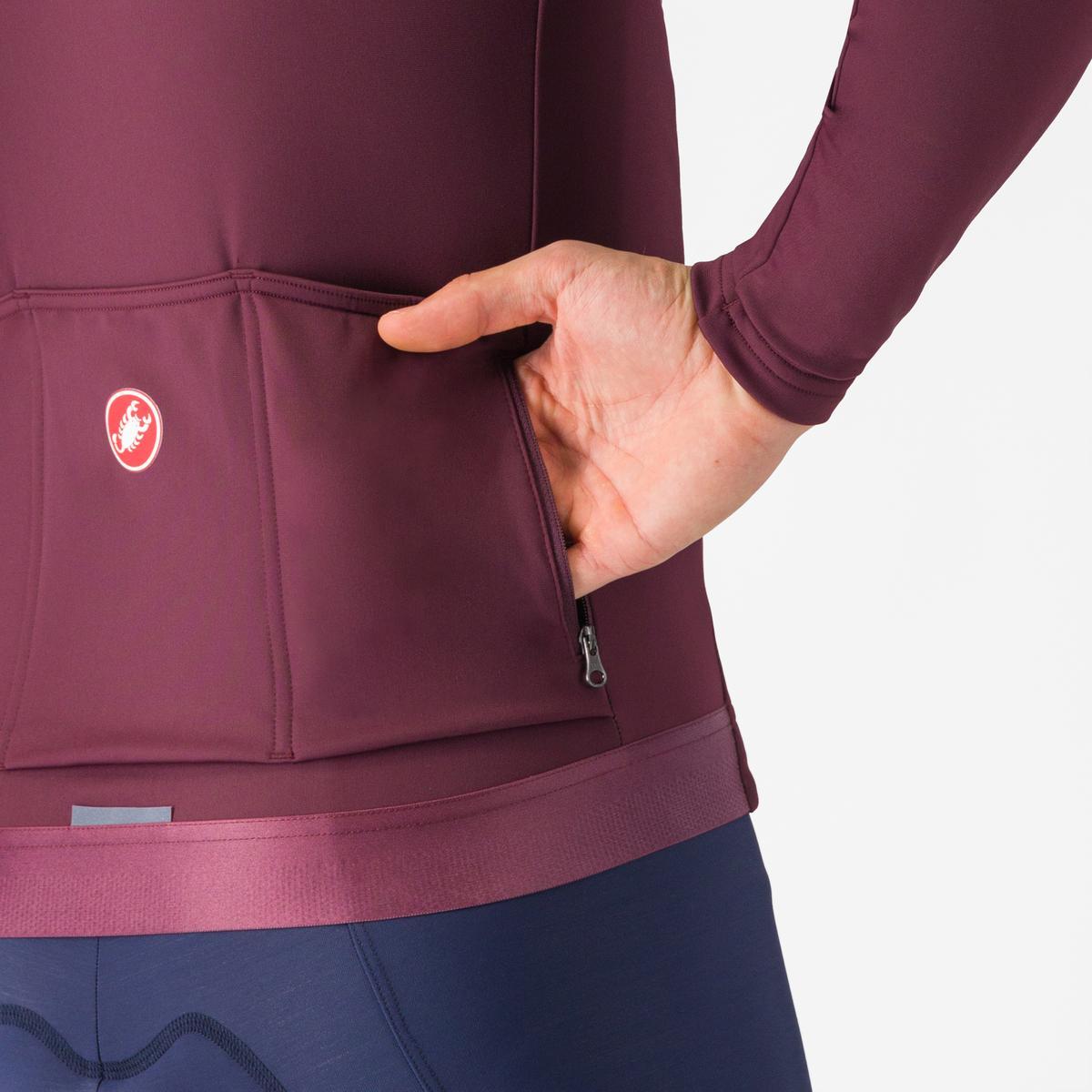 CASTELLI ESPRESSO THERMAL Maglia a maniche lunghe Bordeaux