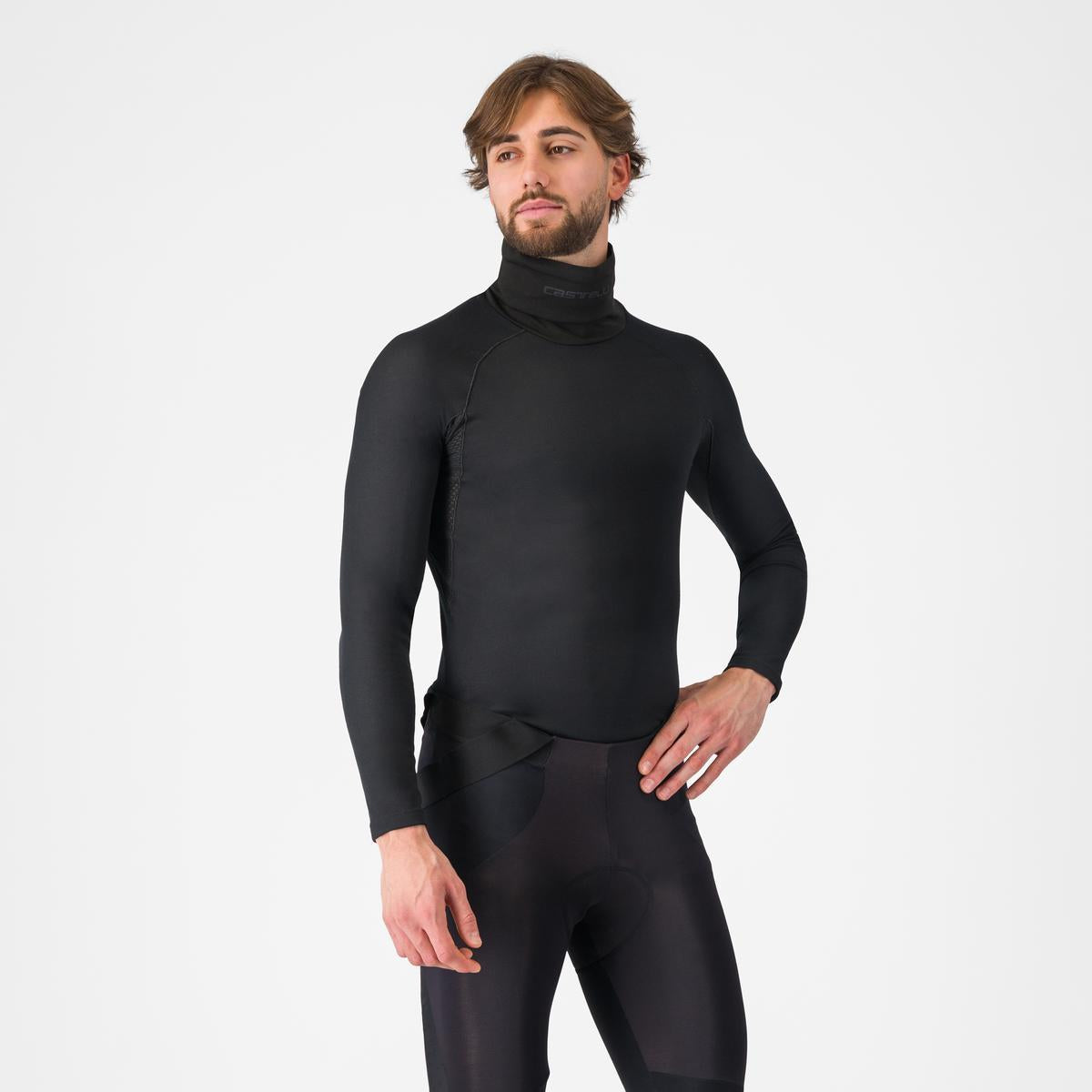 CASTELLI FLANDERS 2 Scaldacollo Alto Intimo Manica Lunga Nero