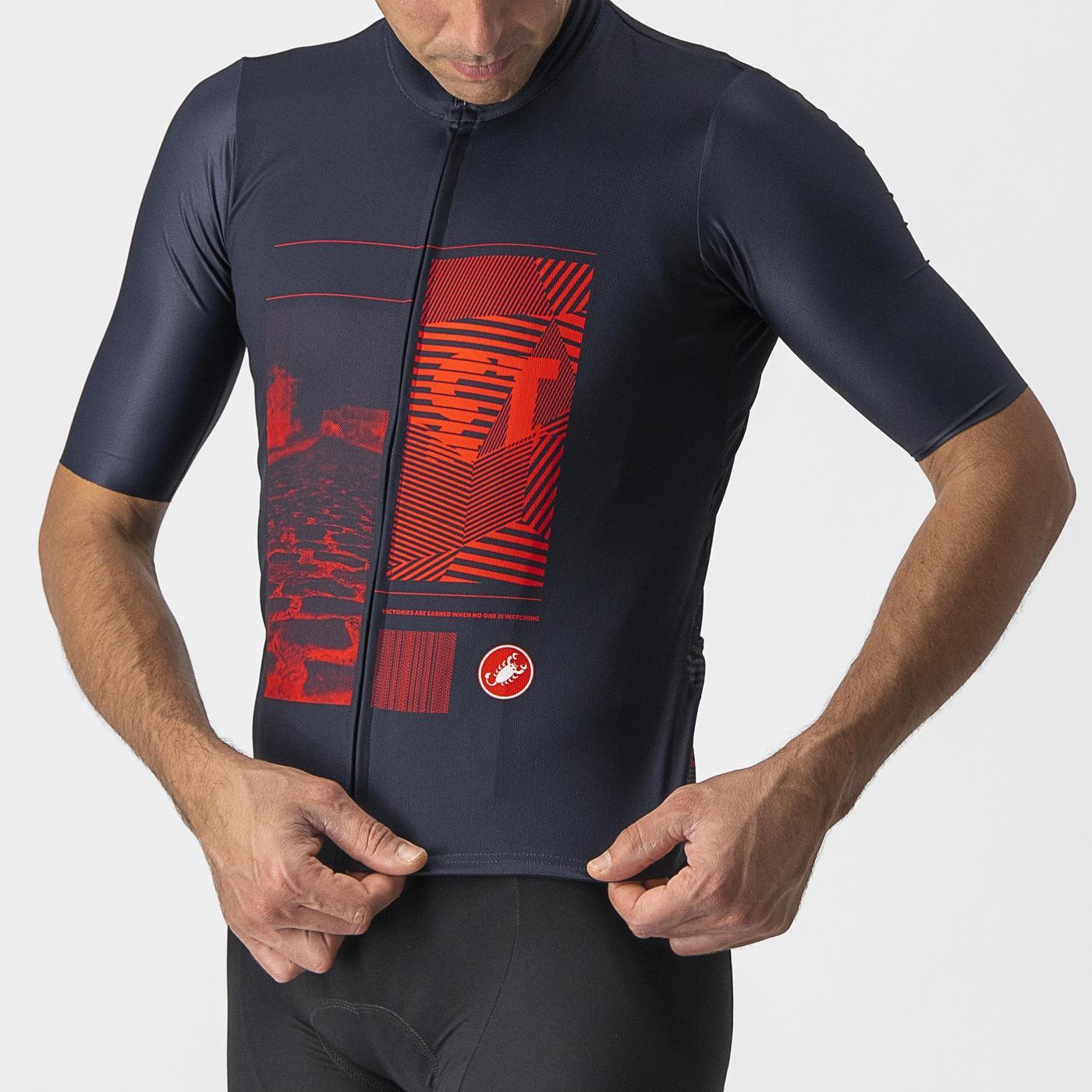 CASTELLI 13 SCREEN Maglia a maniche corte blu/rosso