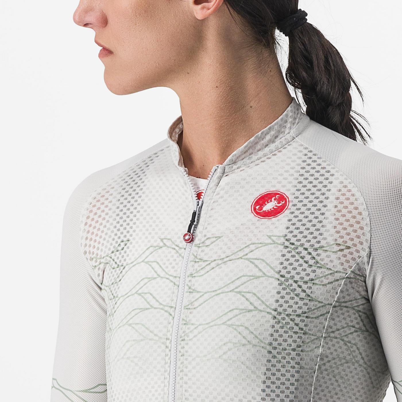 Maglia a manica corta Donna CASTELLI CLIMBER'S 2.0 W Grigio/Verde