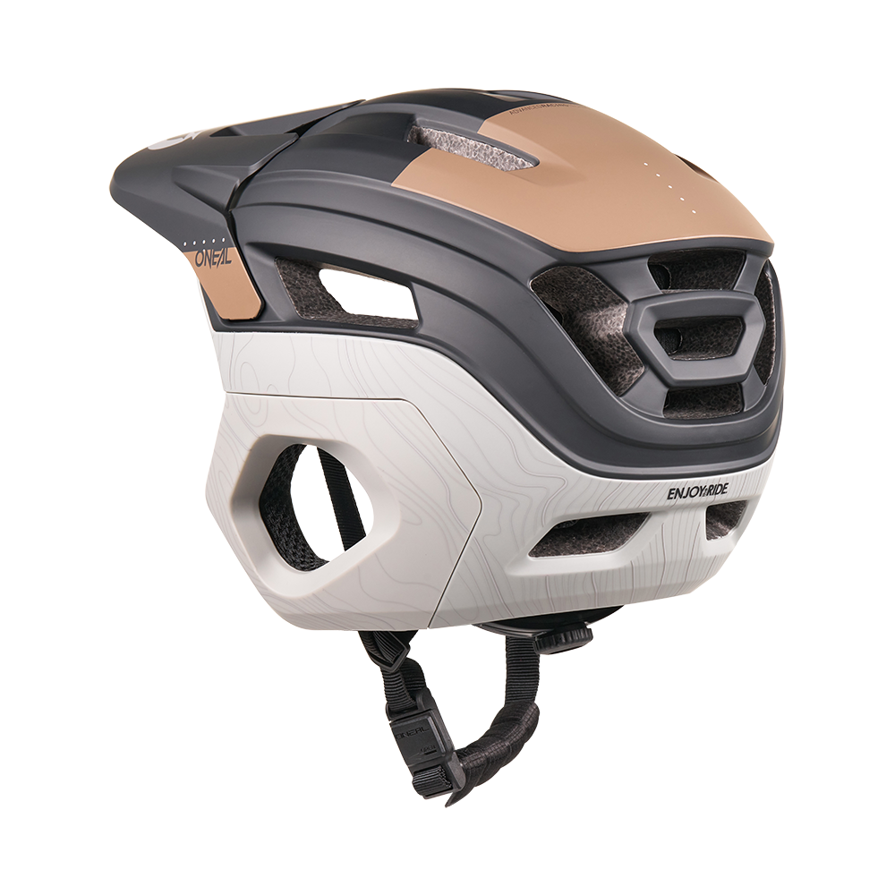 O'NEAL TRAPPER EVO SOLID Casco MTB nero/marrone/grigio