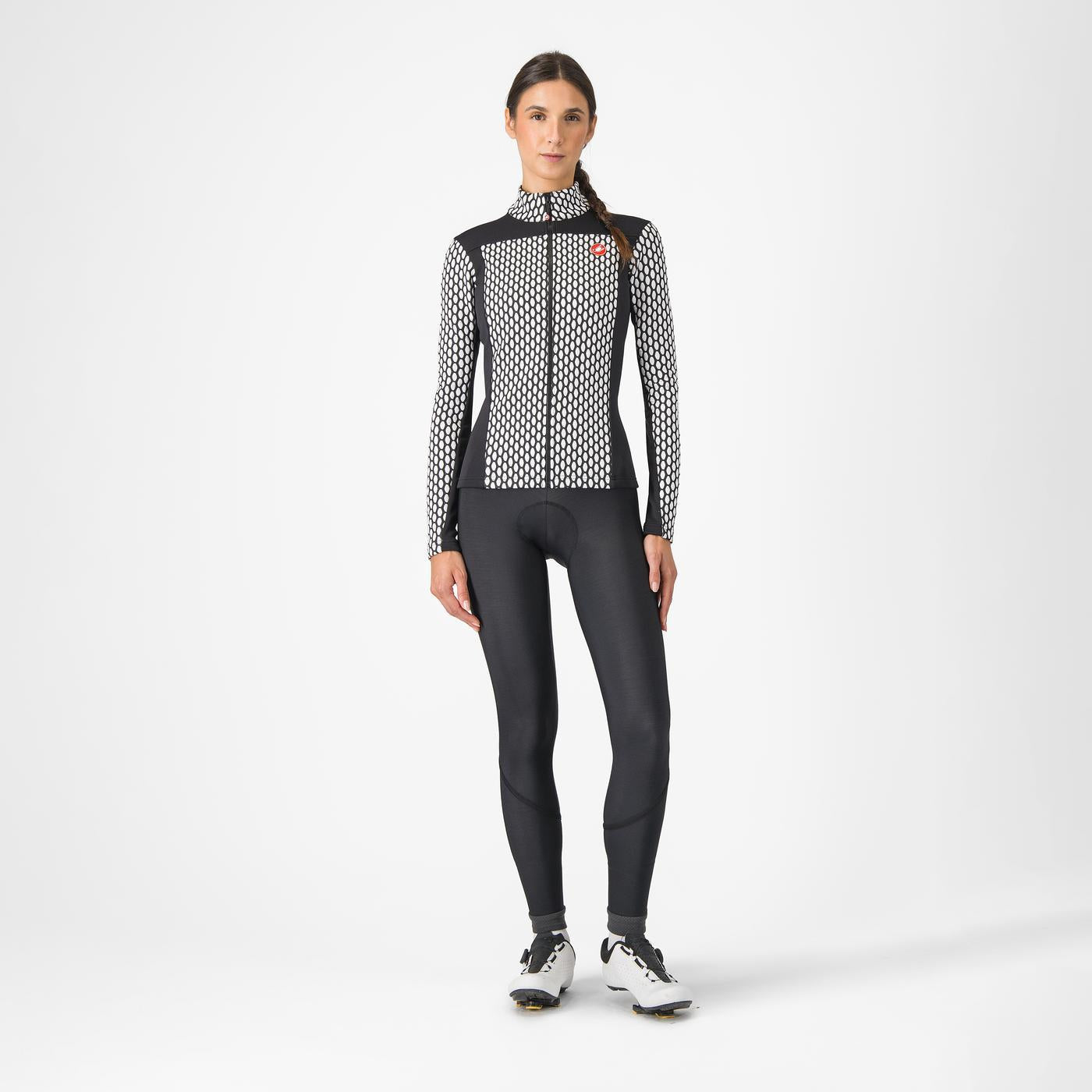 Maglia a manica lunga CASTELLI SFIDA 2 Donna Nero/Bianco