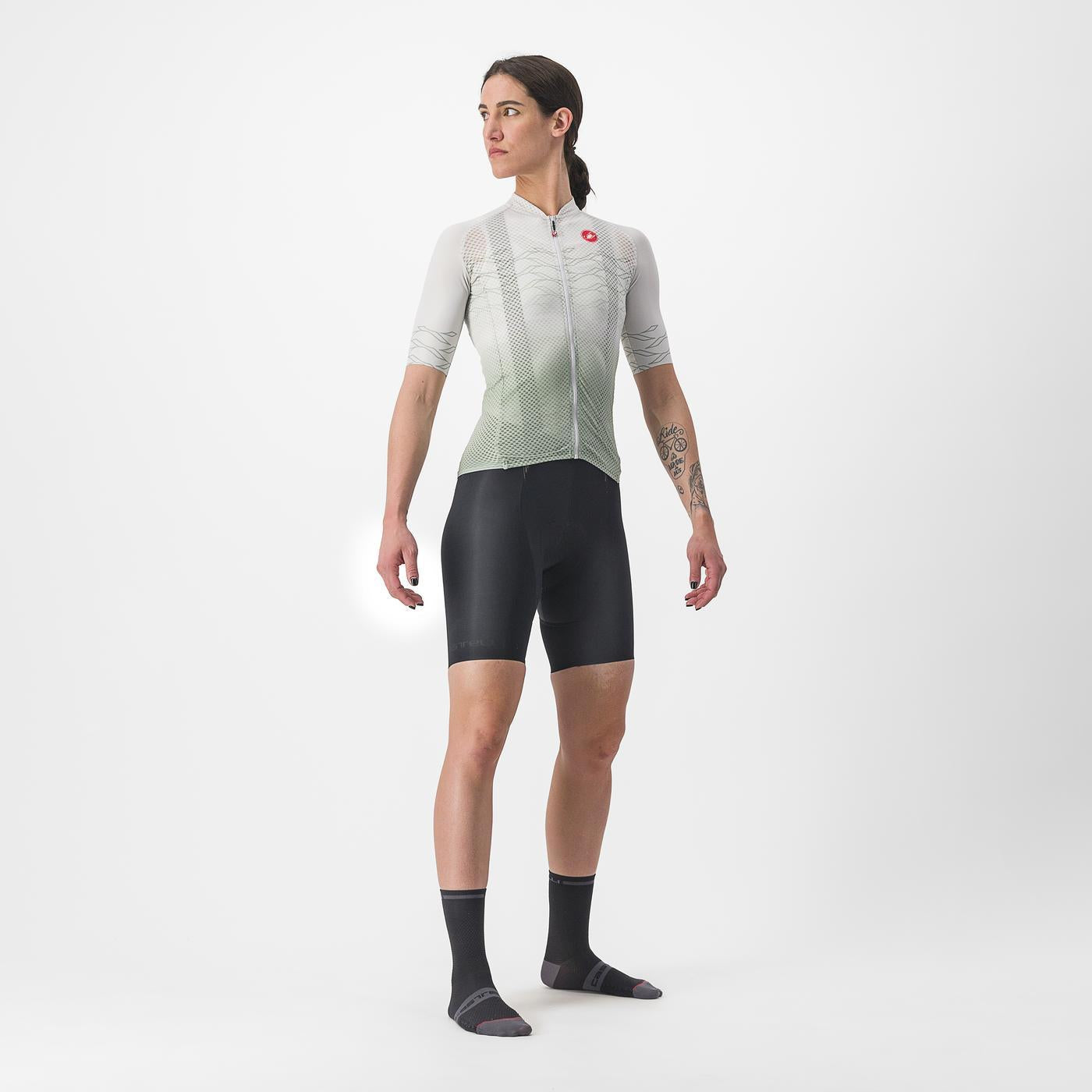 Maglia a manica corta Donna CASTELLI CLIMBER'S 2.0 W Grigio/Verde