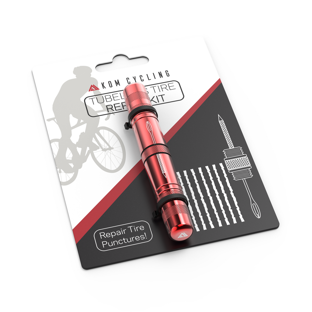 KOM CYCLING Kit di riparazione tubeless rosso