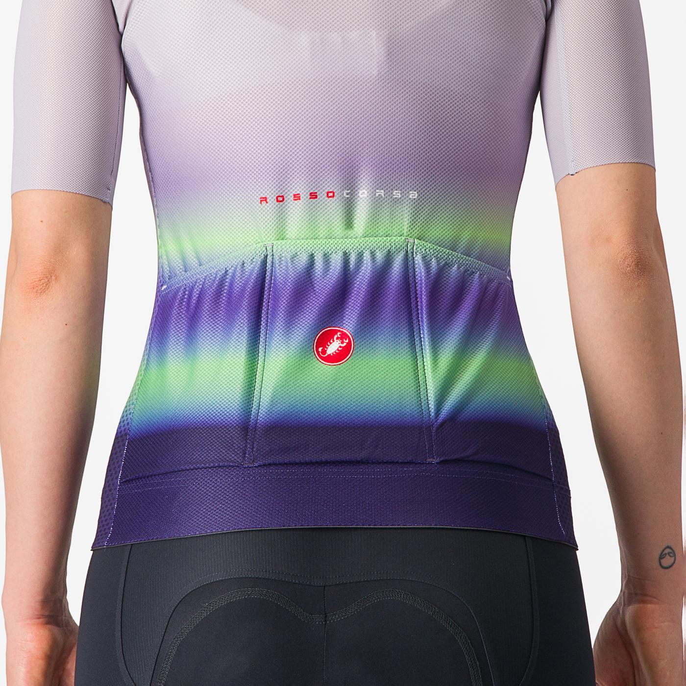 Maglia a manica corta CASTELLI CLIMBER'S 4.0 W Donna Viola/Verde