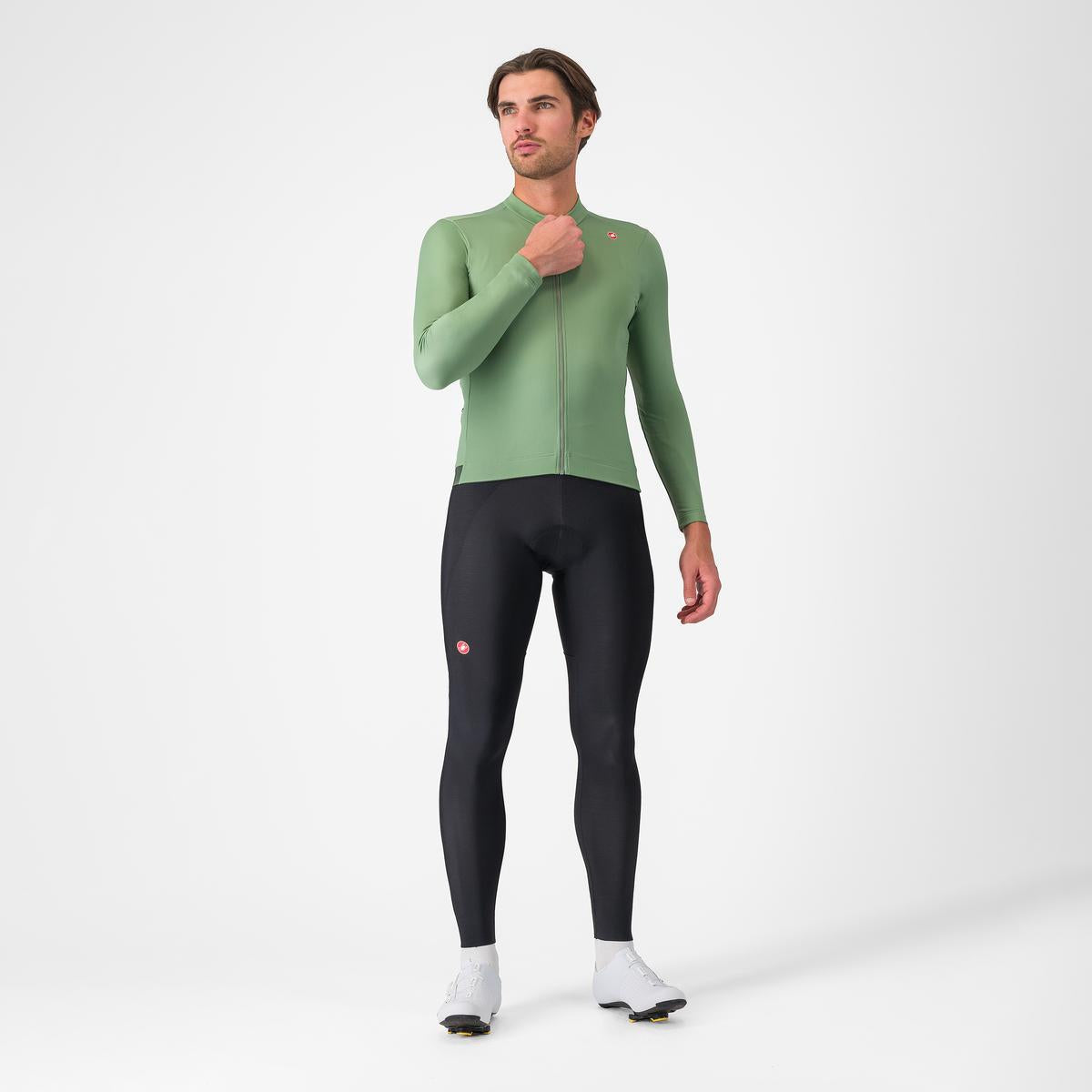 CASTELLI ESPRESSO THERMAL Maglia Peper a maniche lunghe verde