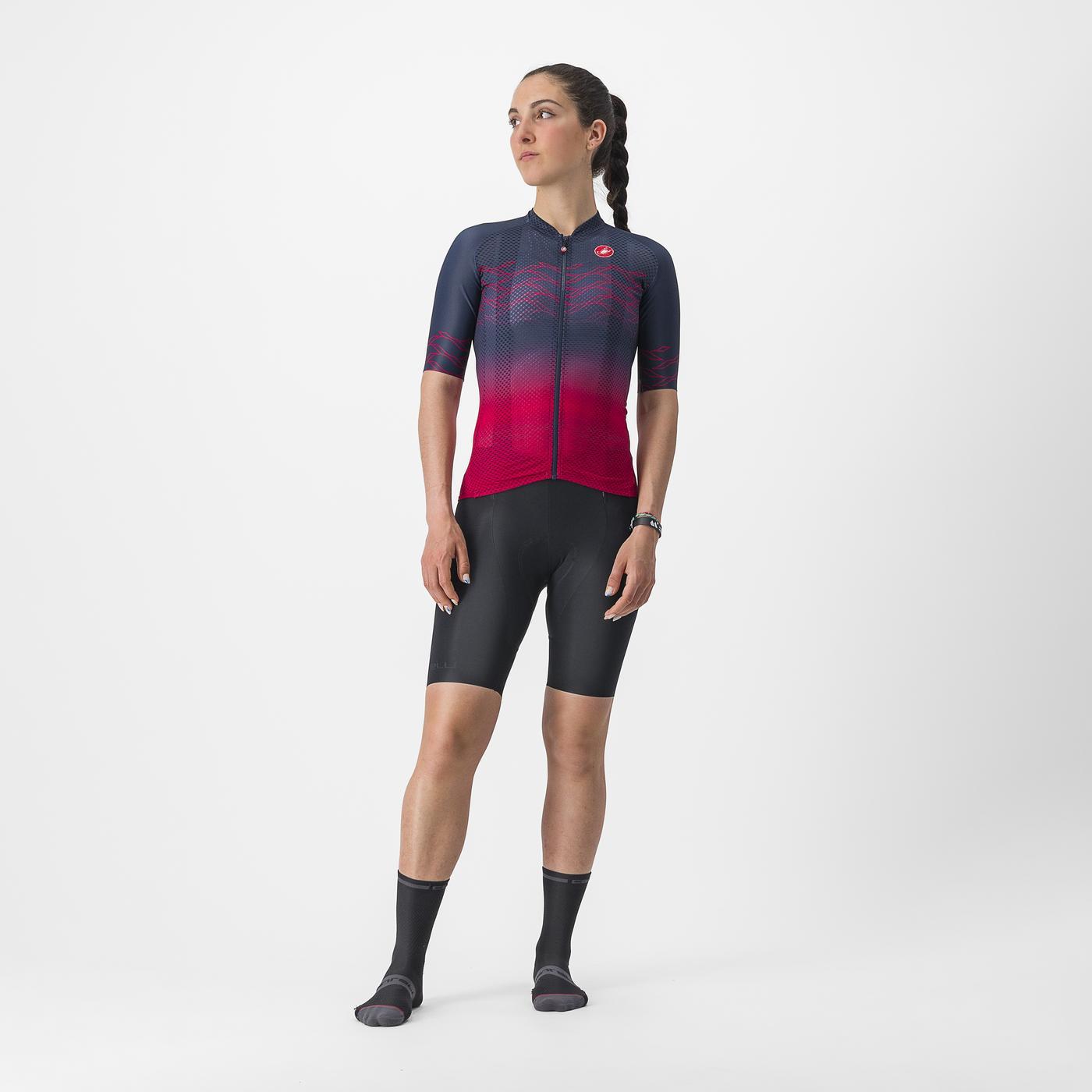 Maglia a manica corta Donna CASTELLI CLIMBER'S 2.0 W Navy/Pink