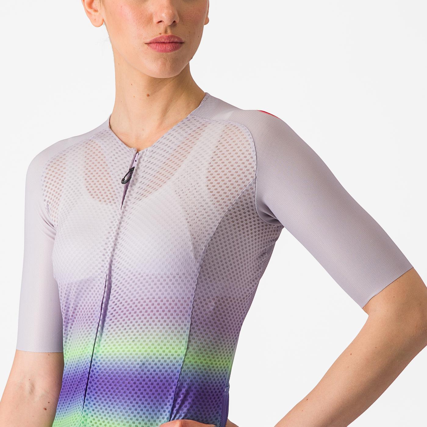 Maglia a manica corta CASTELLI CLIMBER'S 4.0 W Donna Viola/Verde