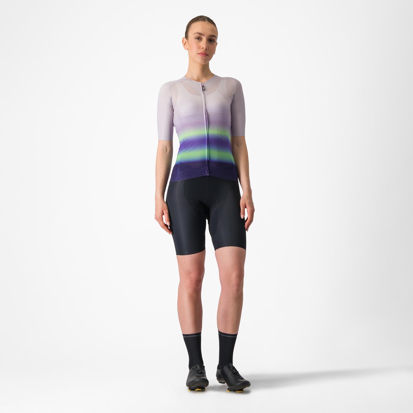 Maglia a manica corta CASTELLI CLIMBER'S 4.0 W Donna Viola/Verde