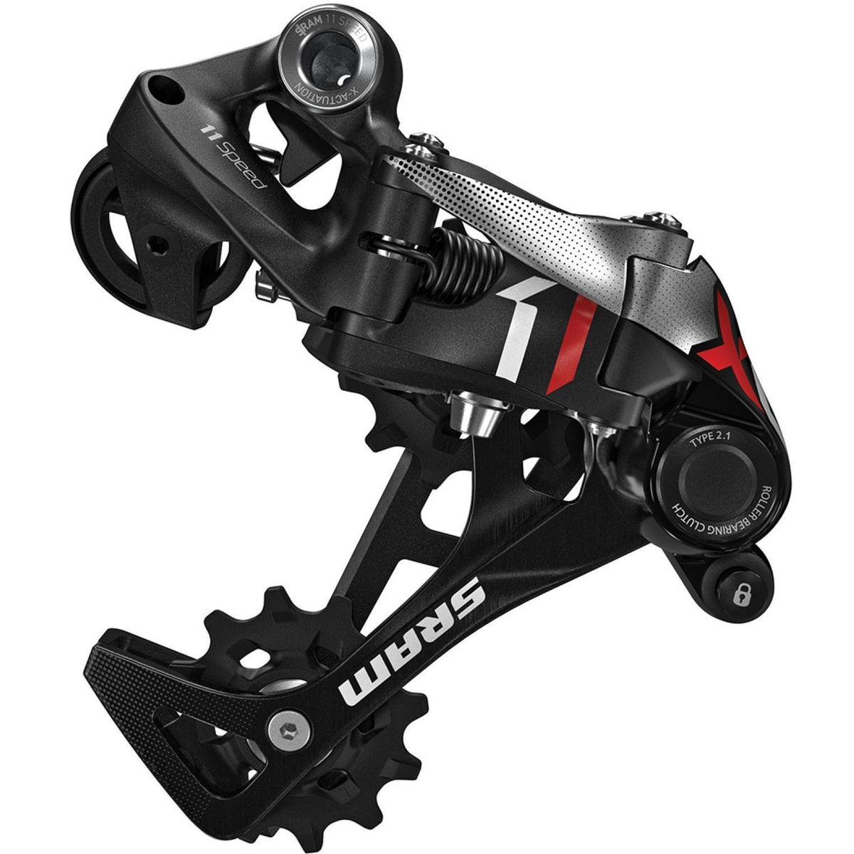 Cambio posteriore SRAM X01 11V Type 2.1 nero/rosso