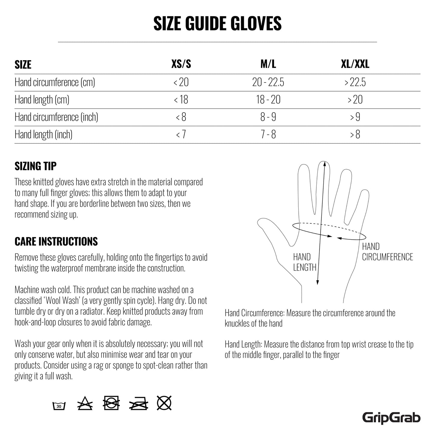 Guanti corti GRIPGRAB EXPLR RC MAX Nero