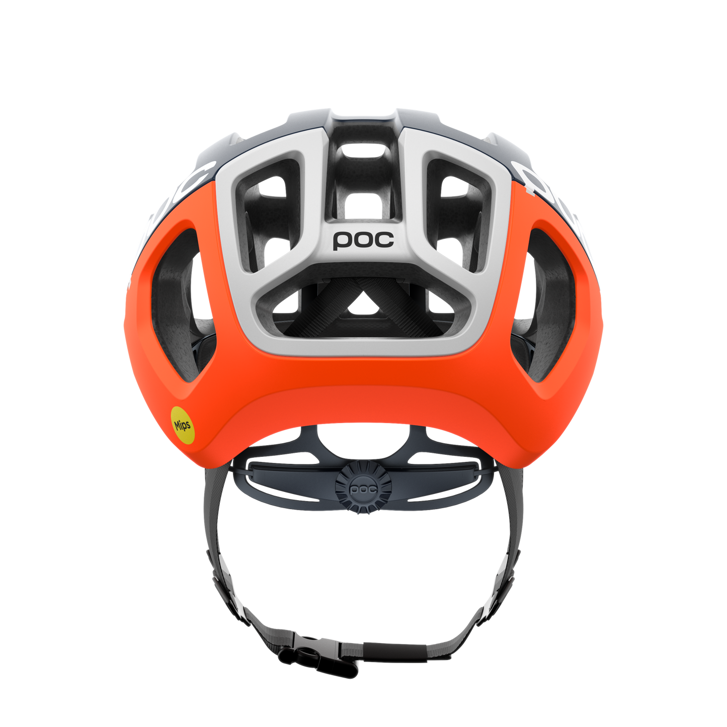 POC VENTRAL AIR MIPS Casco da strada Navy/Arancione/Bianco opaco