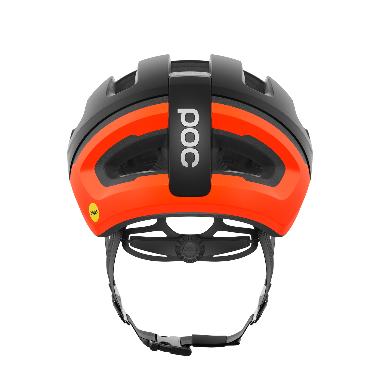 POC OMNE AIR MIPS Casco da strada Nero Opaco/Arancione Fluo