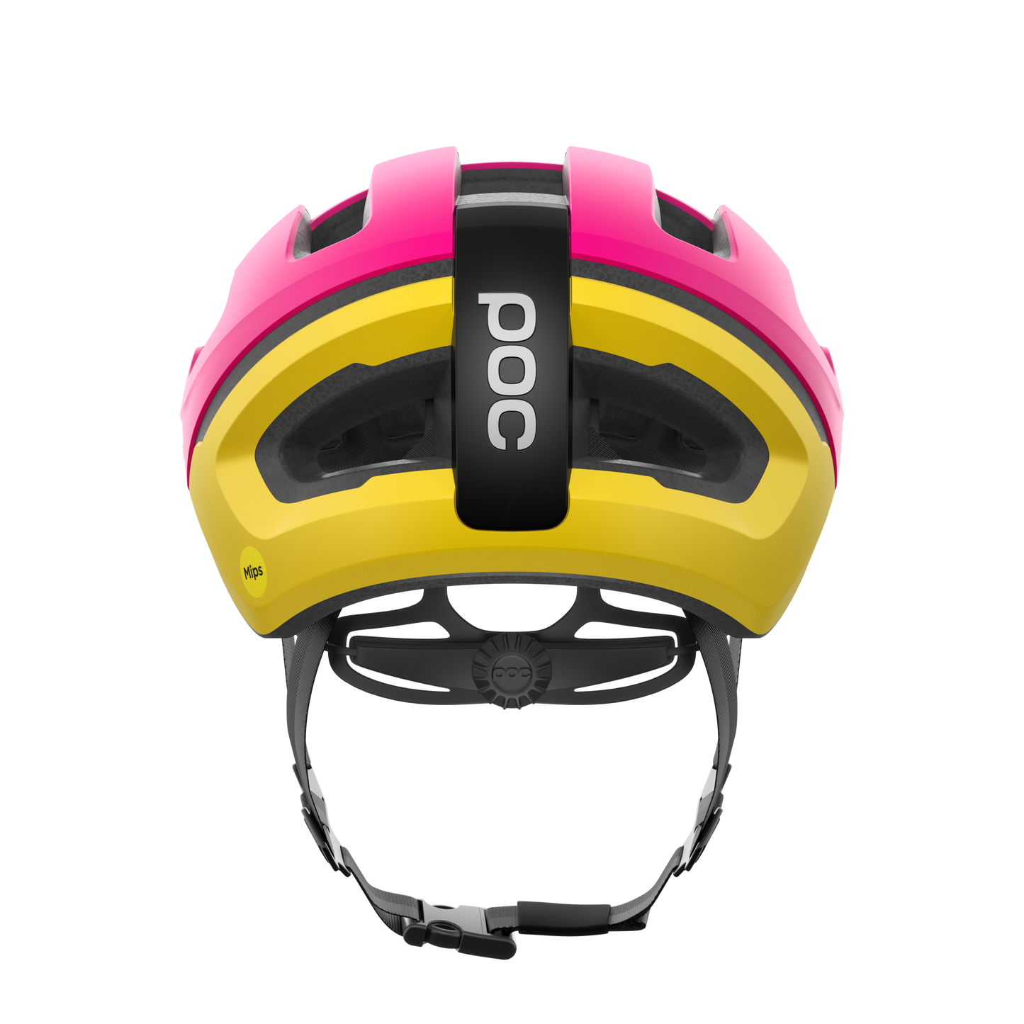 POC OMNE AIR MIPS Logo Casco da strada Rosa/Giallo