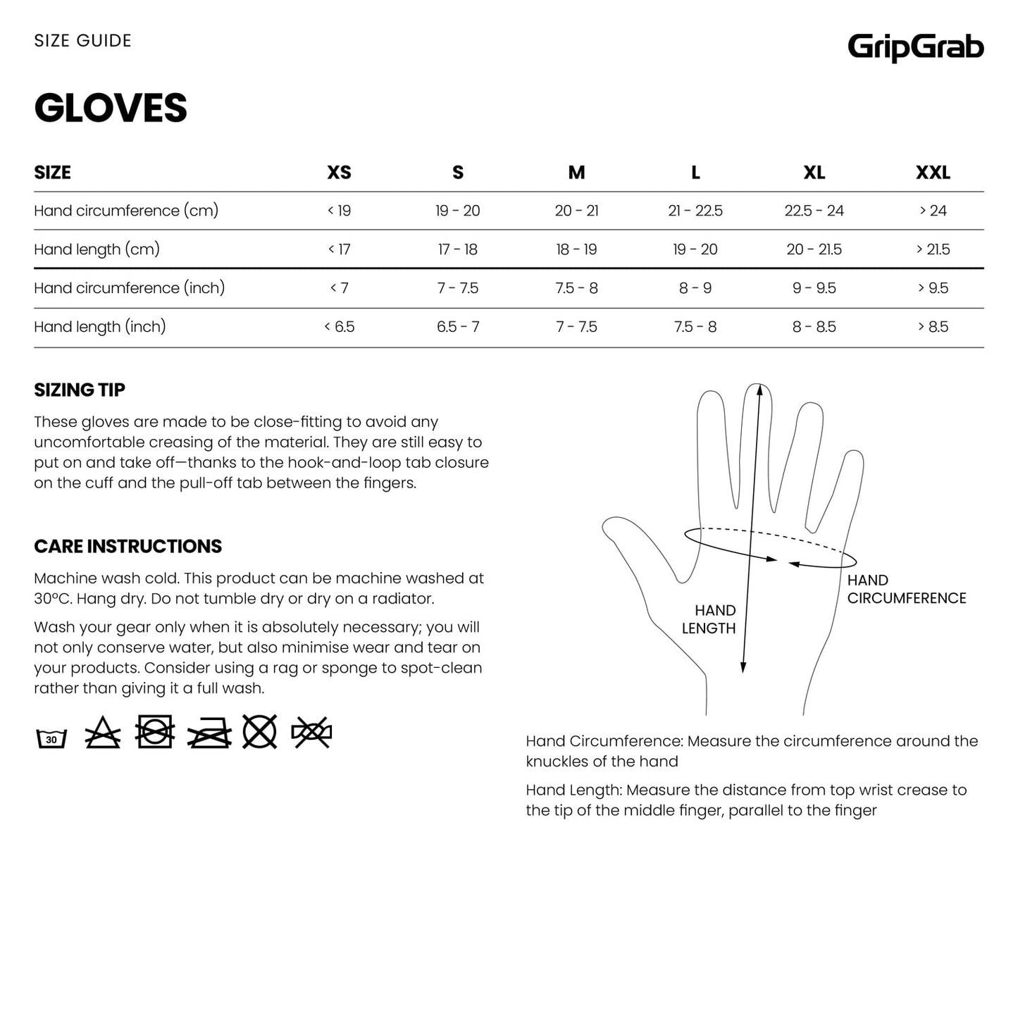 Guanti corti GRIPGRAB EXPLR RC MAX Nero