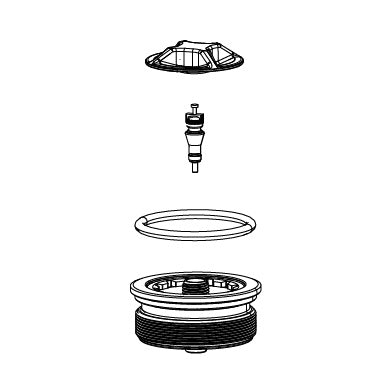 Kit Air ROCKSHOX TOP CAP - DOMAIN(2022) DBA 38MM (CAP VALVOLA SPLINED COVE)