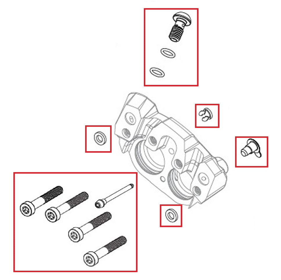 Kit bulloni pinza freno SRAM SRAM MAVEN Ultimate/Argento/Bronzo