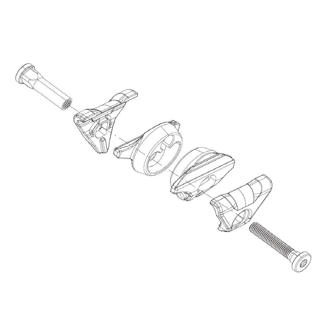 Kit di carrelli per ROCKSHOX Reverb AXS A1/AXS XPLR con sedili ovali #11.6818.054.002