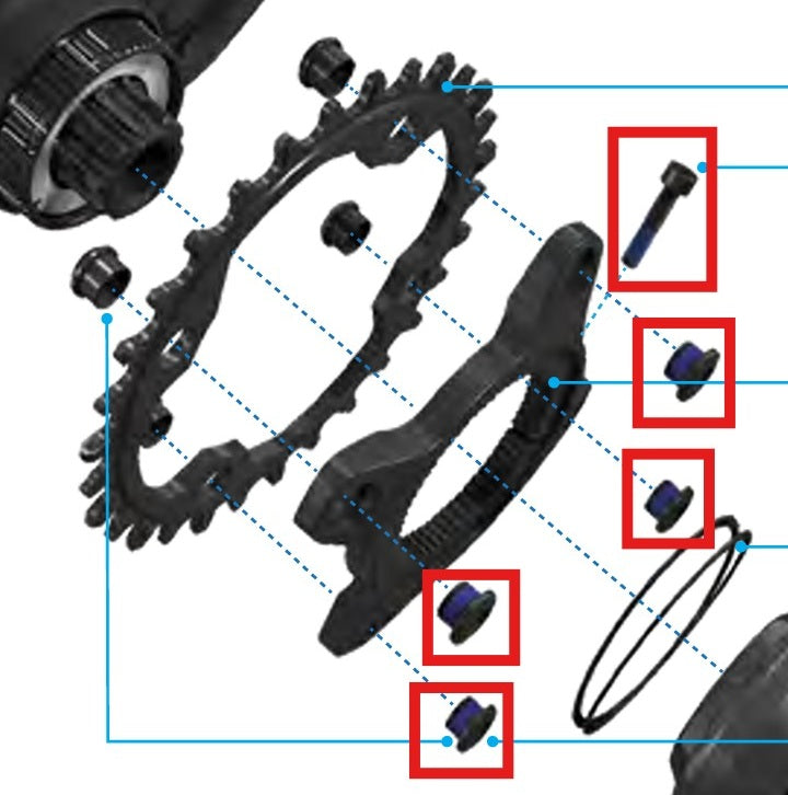 Kit bulloni SRAM per motore guarnitura MAHLE
