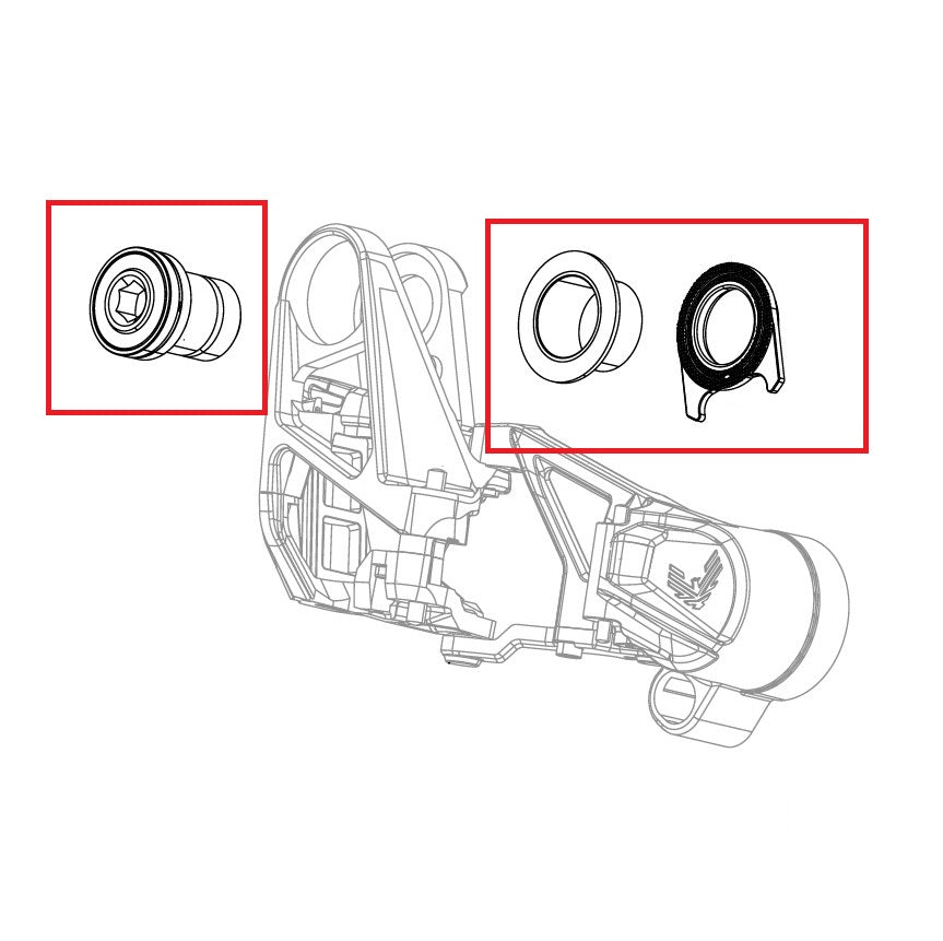 SRAM X0 T-TYPE EAGLE AXS kit completo di bulloni per deragliatore posteriore