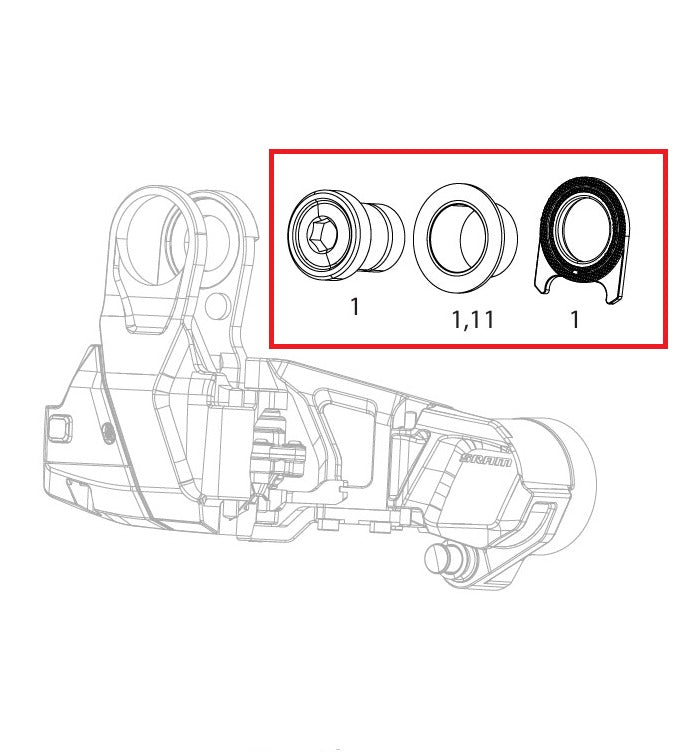 Kit di bulloni SRAM per deragliatore XPLR AXS E1 RED
