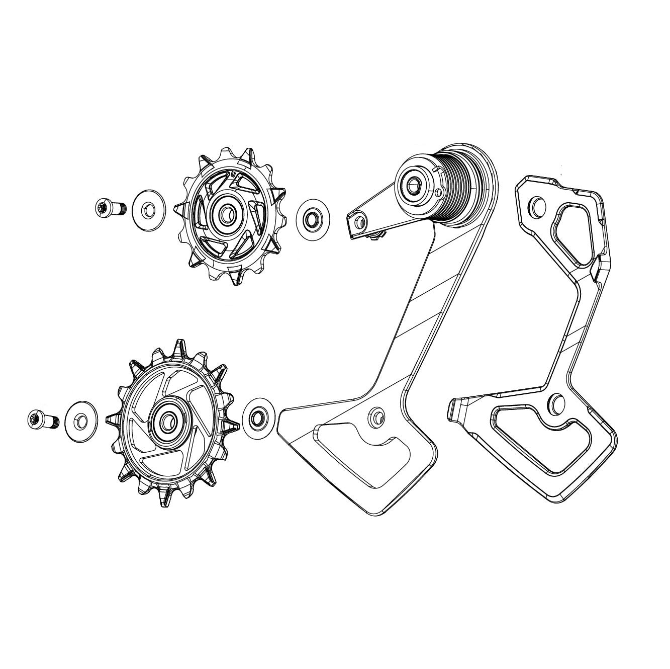 Gabbia del deragliatore SRAM RED XPLR AXS E1