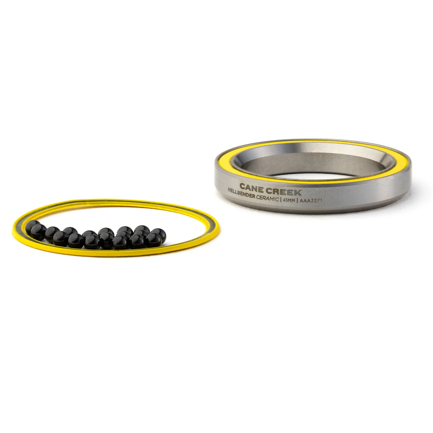 CANE CREEK 110 Cuffia conica in ceramica, 1 1/8"-1.5", ZS44/28.6/H8 | ZS56/40, nero/argento