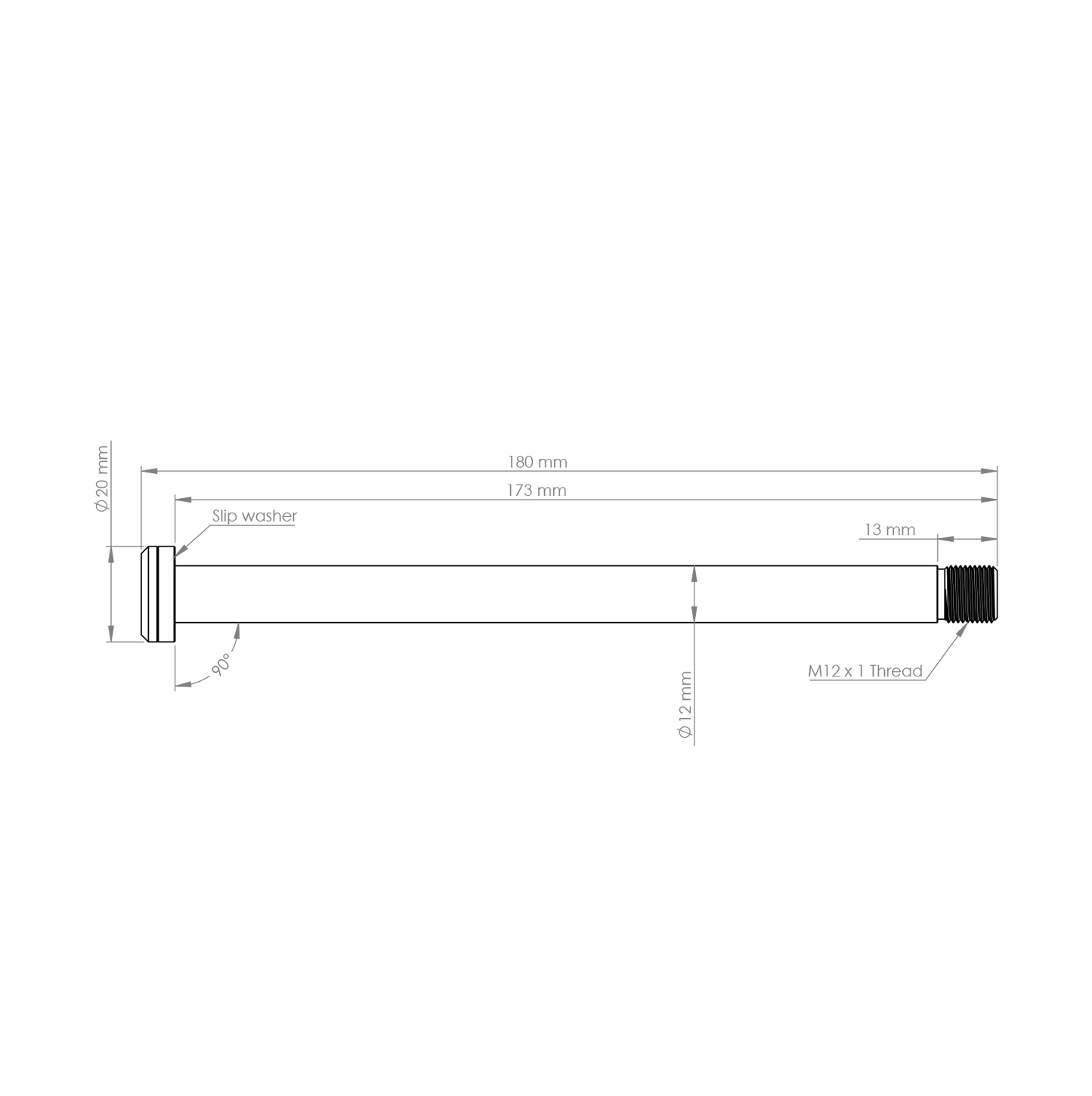 Asse ruota posteriore BURGTEC 173 mm per telaio Rocky Mountain Nero