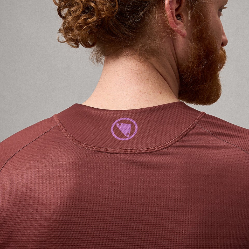 ENDURA SINGLETRACK CORE Maglia stampata a manica lunga Fine Arancione