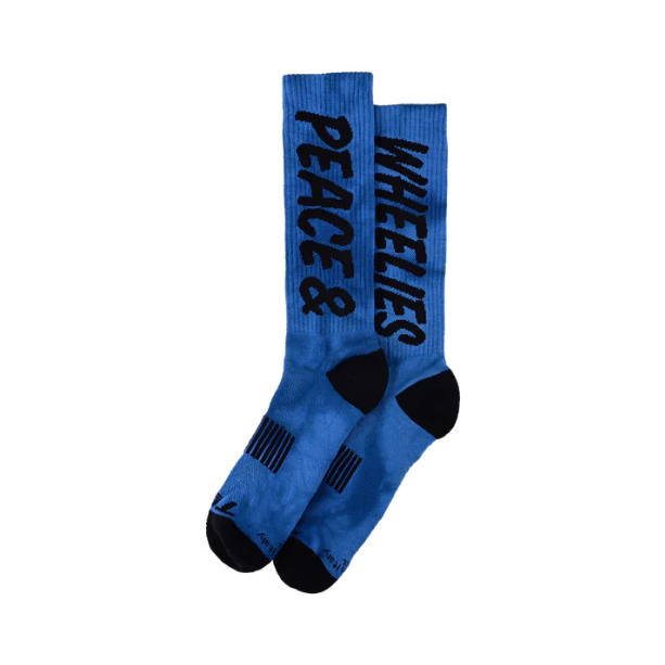Troy Lee Designs PERFORMANCE PEACE & WHEELIES Calzini blu
