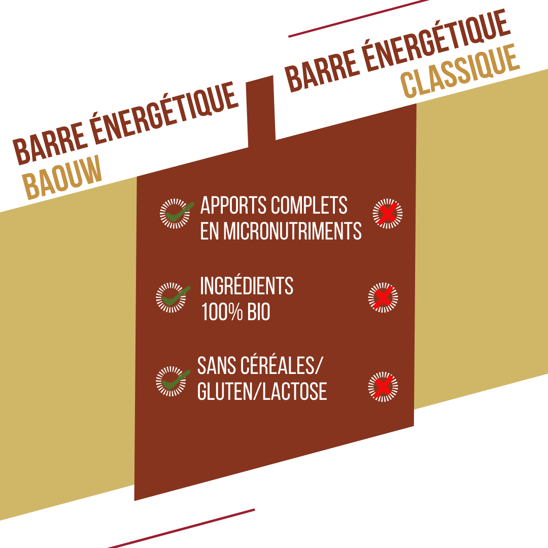 BAOUW ORGANIC EXTRA Vaniglia-Macadamia Barretta energetica (50g)