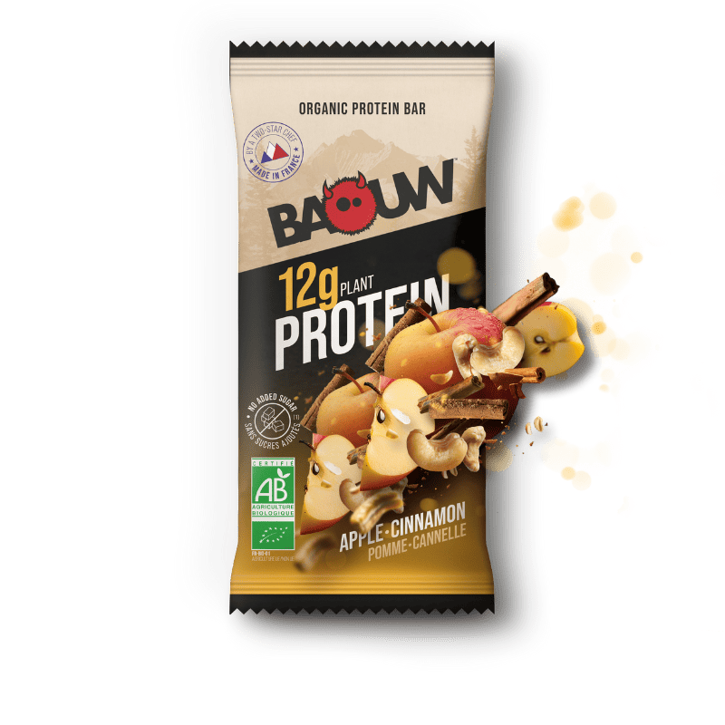BAOUW ORGANIC EXTRA Barretta proteica alla mela/cannella (50g)