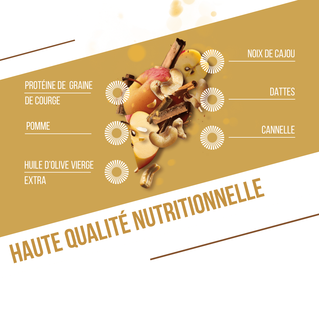 BAOUW ORGANIC EXTRA Barretta proteica alla mela/cannella (50g)