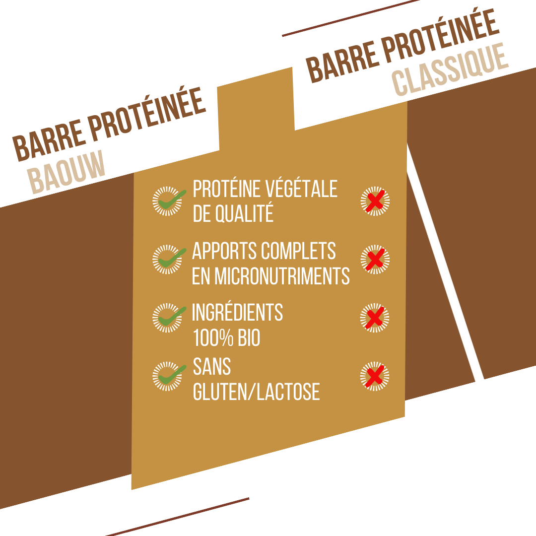 BAOUW ORGANIC EXTRA Barretta proteica alla mela/cannella (50g)