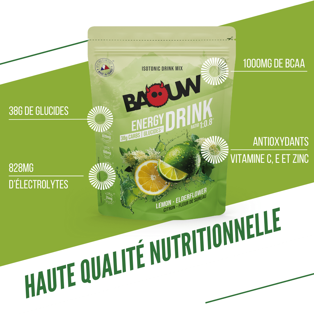 BAOUW ISOTONIC Bevanda energetica (585 g) Limone e sambuco