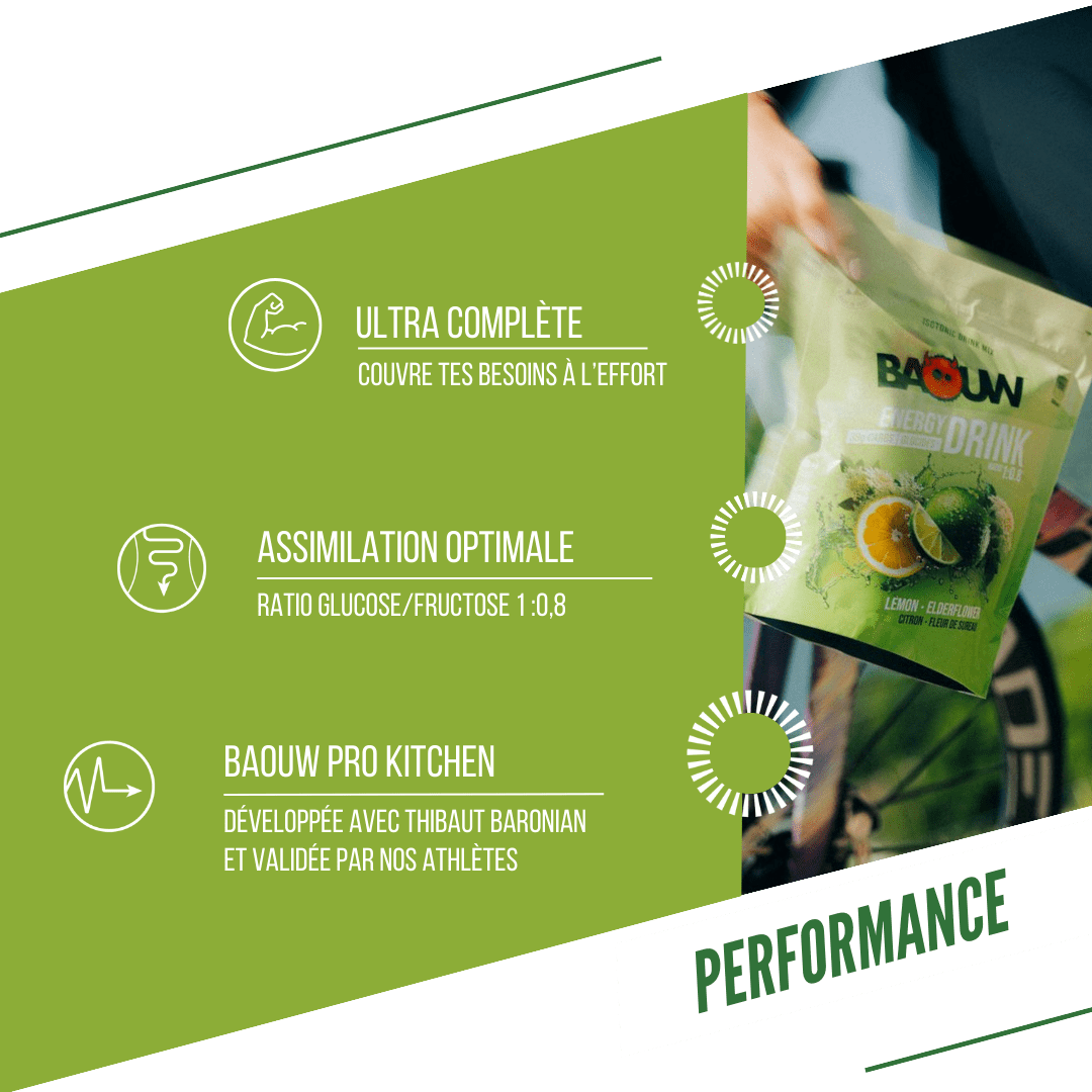 BAOUW ISOTONIC Bevanda energetica (585 g) Limone e sambuco