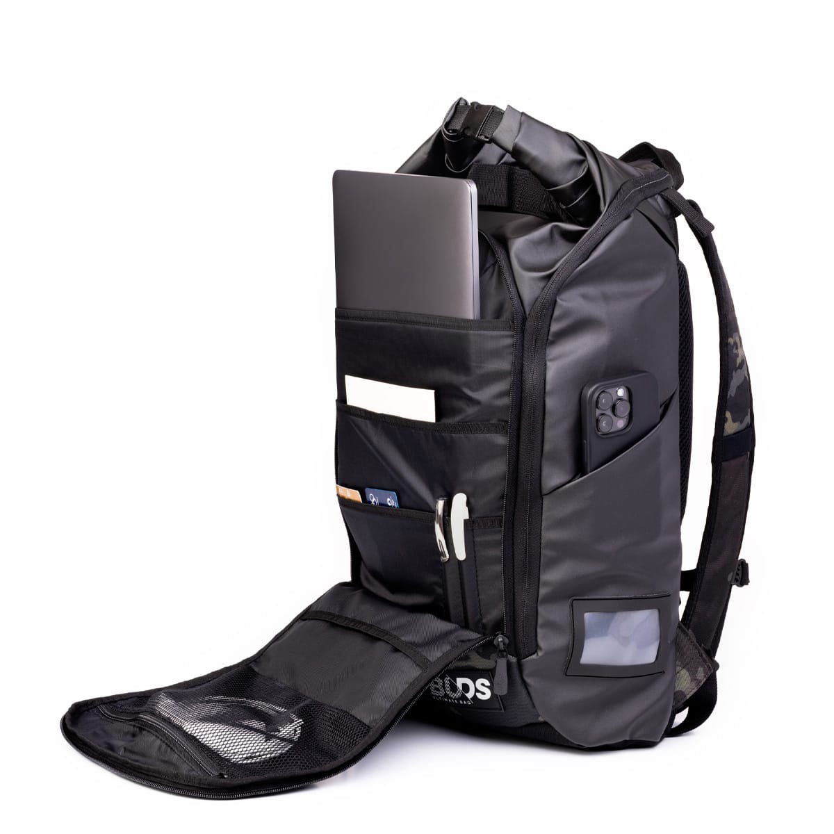 BUDS CITY BAG TRAVEL 35 L Zaino nero/camoscio